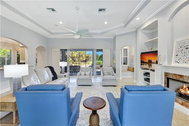 Fireplace, Interior, Living room, Recessed Lighting