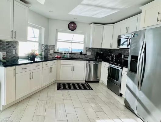 Interior, Kitchen, Recessed Lighting, Stainless Steel Appliances, Water