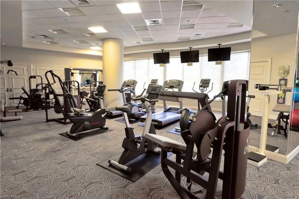 Fitness Equipment, Gym, Interior, Recessed Lighting