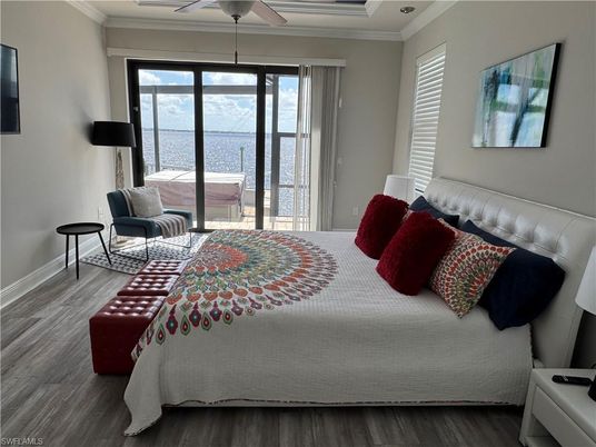 Bedroom, Interior, Water, Wood Texture Flooring