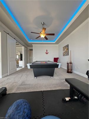 Billiard Table, Game Room, Interior