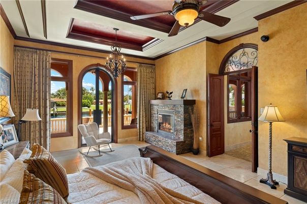 Chandelier, Fireplace, Interior, Living room
