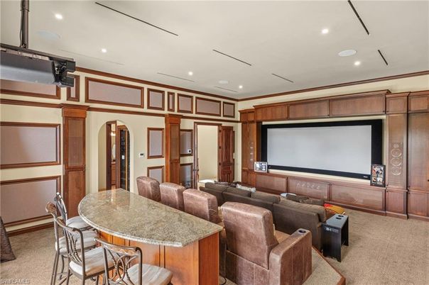 Home Theatre Room, Interior, Projection Screen, Recessed Lighting, Theatre Room