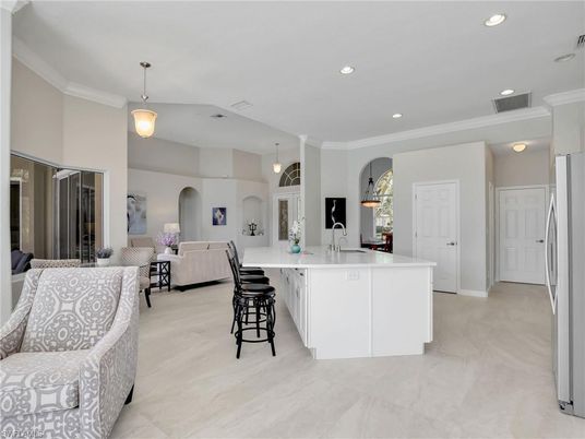Interior, Kitchen, Living room, Pendant Lights, Recessed Lighting