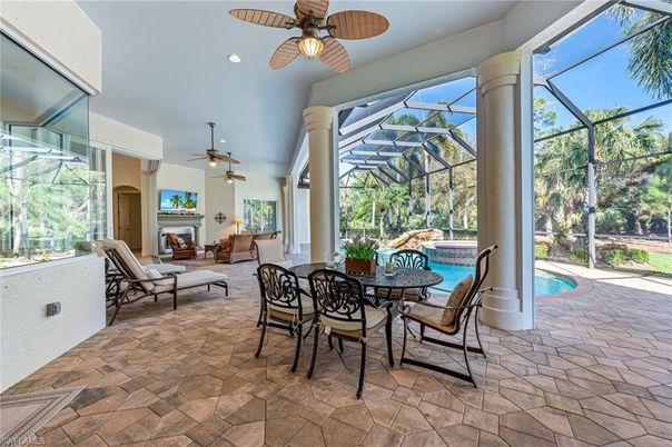 Dining room, Glass Ceilings, Interior, Pool, Recessed Lighting, Sun Room
