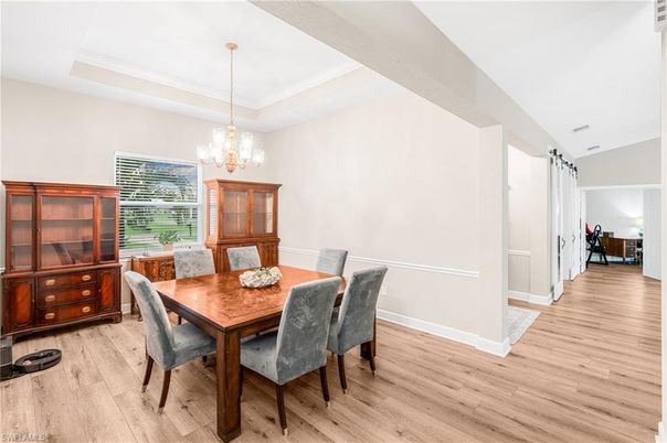 Chandelier, Dining room, Interior, Wood Texture Flooring