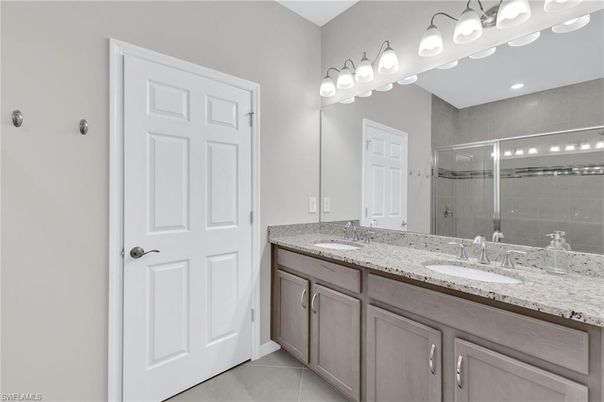 Bathroom, Dual Sink Vanities, Glass Shower, Interior