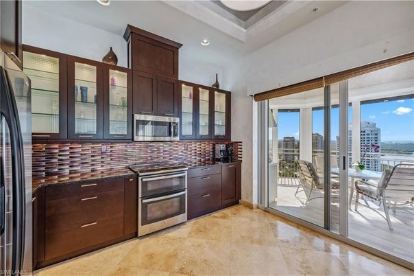Interior, Kitchen, Recessed Lighting, Stainless Steel Appliances, Water