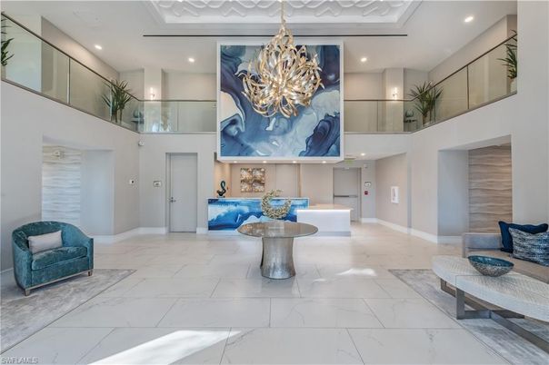 Chandelier, Interior, Marble, Recessed Lighting