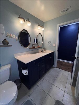 Bathroom, Dual Sink Vanities, Interior, Wood Texture Flooring