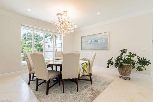 Chandelier, Dining room, Interior, Recessed Lighting