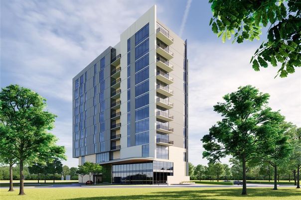 Backyard, Exterior, Facade, Condo Building