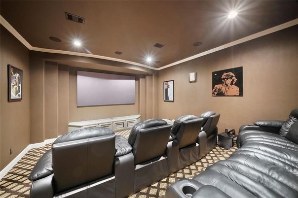 Home Theatre Room, Interior, Projection Screen, Recessed Lighting, Theatre Room