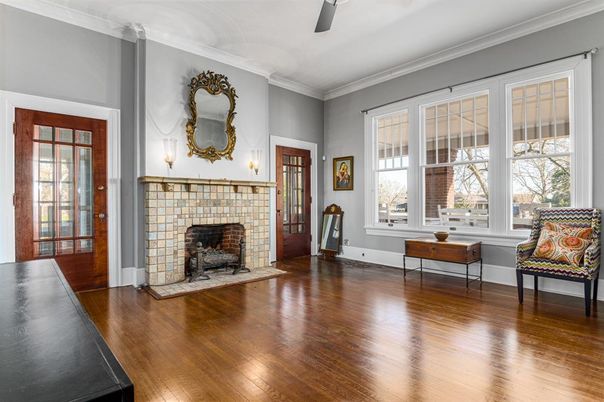 Empty room, Fireplace, Interior, Wood Texture Flooring