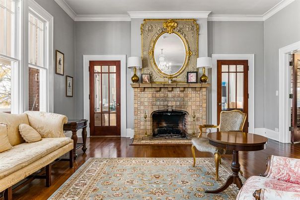 Fireplace, Interior, Wood Texture Flooring