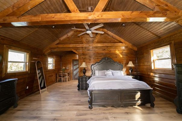 Bedroom, Interior, Wooden Beams, Wooden Ceilings, Wood Texture Flooring, Wooden Walls