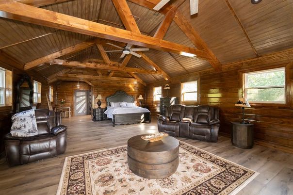 Bedroom, Interior, Living room, Stone Walls, Wooden Beams, Wooden Ceilings, Wood Texture Flooring, Wooden Walls