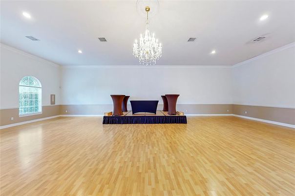 Chandelier, Interior, Recessed Lighting, Wood Texture Flooring
