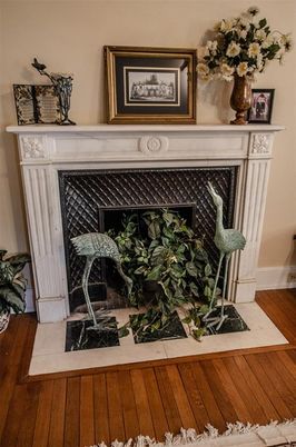 Fireplace, Interior, Wood Texture Flooring