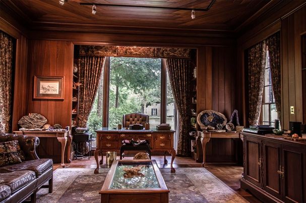 Home Office, Interior, Wooden Ceilings, Wood Texture Flooring, Wooden Walls