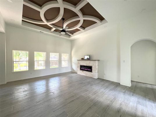 Empty room, Fireplace, Interior, Wood Texture Flooring