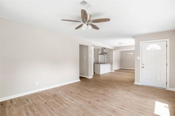 Empty room, Interior, Kitchen, Wood Texture Flooring