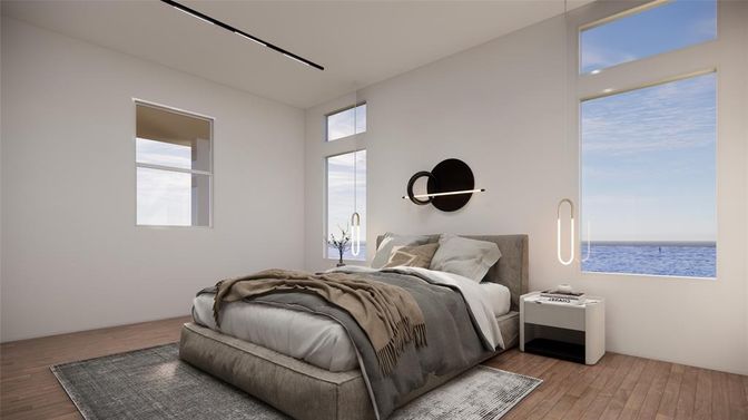Bedroom, Interior, Water, Wood Texture Flooring
