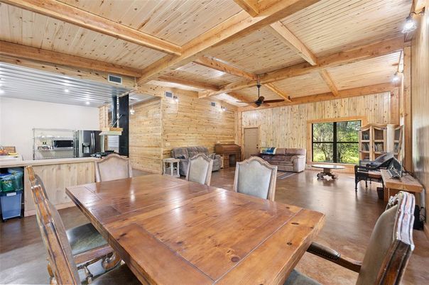 Dining room, Interior, Kitchen, Living room, Stone Walls, Wooden Beams, Wooden Ceilings, Wood Texture Flooring, Wooden Walls