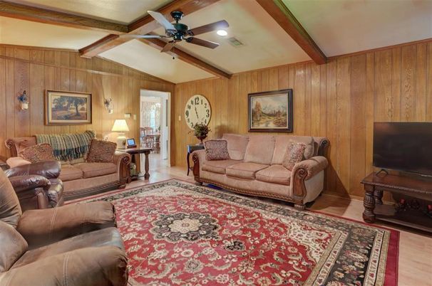 Interior, Living room, Recessed Lighting, Wooden Beams, Wood Texture Flooring, Wooden Walls