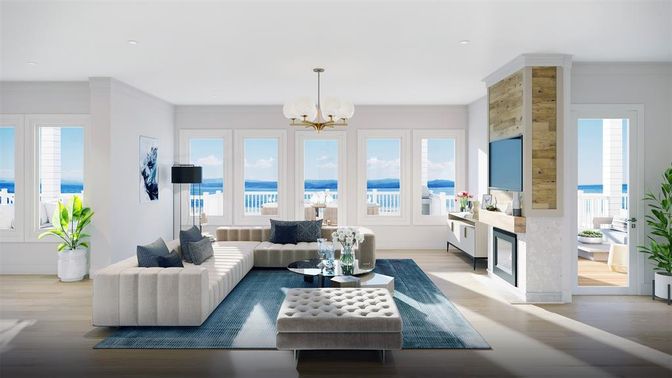 Chandelier, Interior, Living room, Recessed Lighting, Water, Wood Texture Flooring