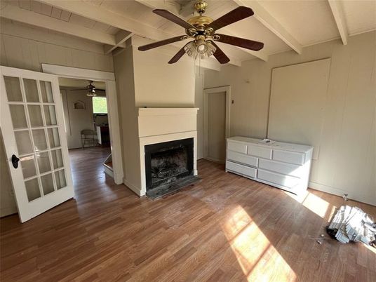 Empty room, Fireplace, Interior, Wood Texture Flooring