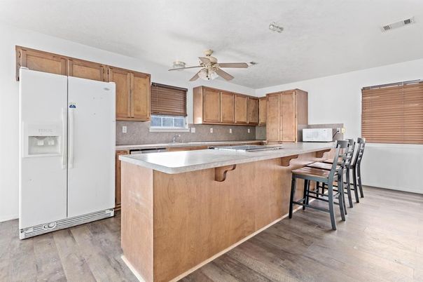 Interior, Kitchen, Wood Texture Flooring