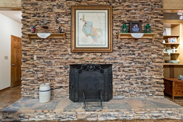Fireplace, Interior, Stone Walls