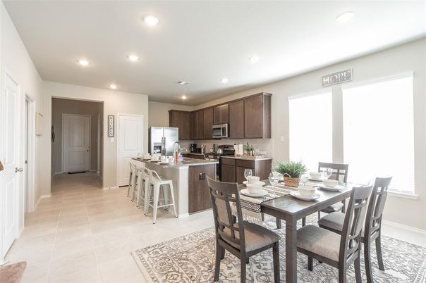 Dining room, Interior, Kitchen, Recessed Lighting, Stainless Steel Appliances