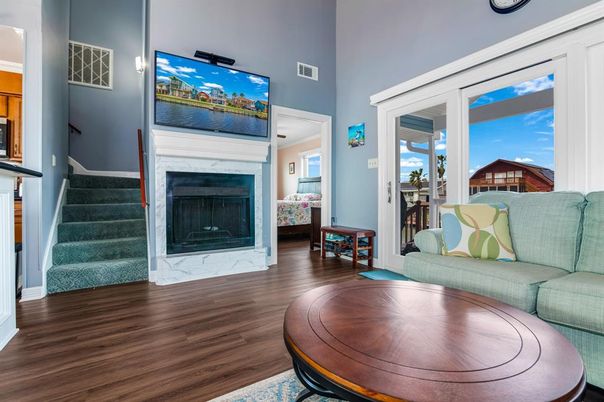 Fireplace, Interior, Living room, Wood Texture Flooring