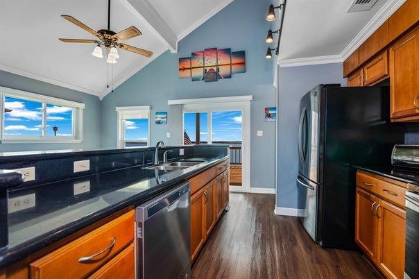 Interior, Kitchen, Wood Texture Flooring
