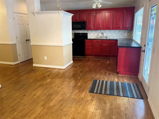 Interior, Kitchen, Wood Texture Flooring