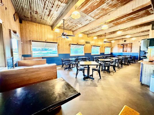 Dining room, Interior, Pendant Lights, Wooden Ceilings, Wooden Walls