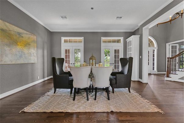 Dining room, Interior, Wood Texture Flooring