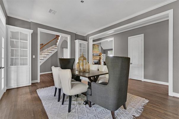 Dining room, Interior, Wood Texture Flooring