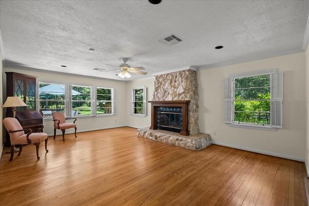 Empty room, Fireplace, Interior, Wood Texture Flooring