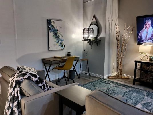 Home Office, Interior, Wood Texture Flooring