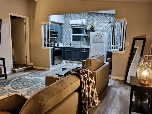 Interior, Kitchen, Living room, Wood Texture Flooring
