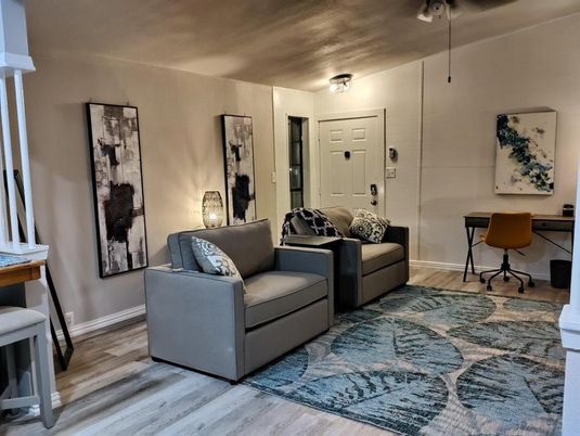 Home Office, Interior, Wood Texture Flooring