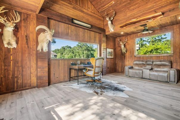 Home Office, Interior, Wooden Beams, Wooden Ceilings, Wood Texture Flooring, Wooden Walls