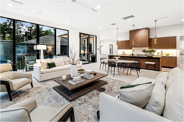 Dining room, Interior, Kitchen, Living room, Pendant Lights, Recessed Lighting