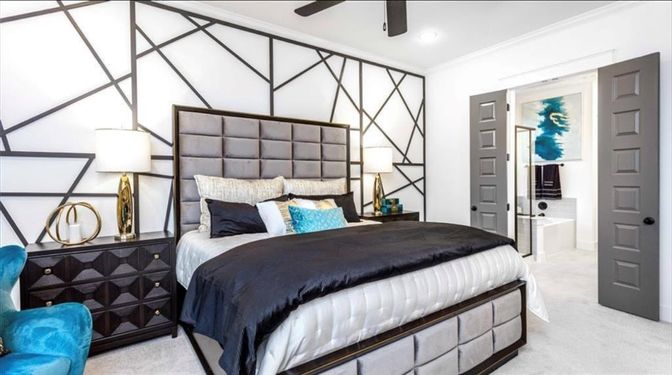 Bedroom, Interior, Recessed Lighting