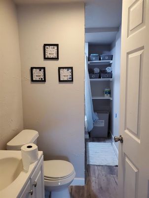 Bathroom, Interior, Wood Texture Flooring