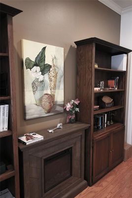 Fireplace, Interior, Wood Texture Flooring