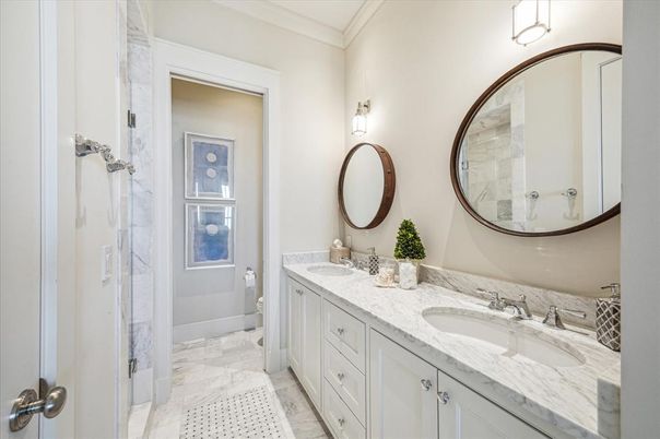 Bathroom, Dual Sink Vanities, Interior, Marble